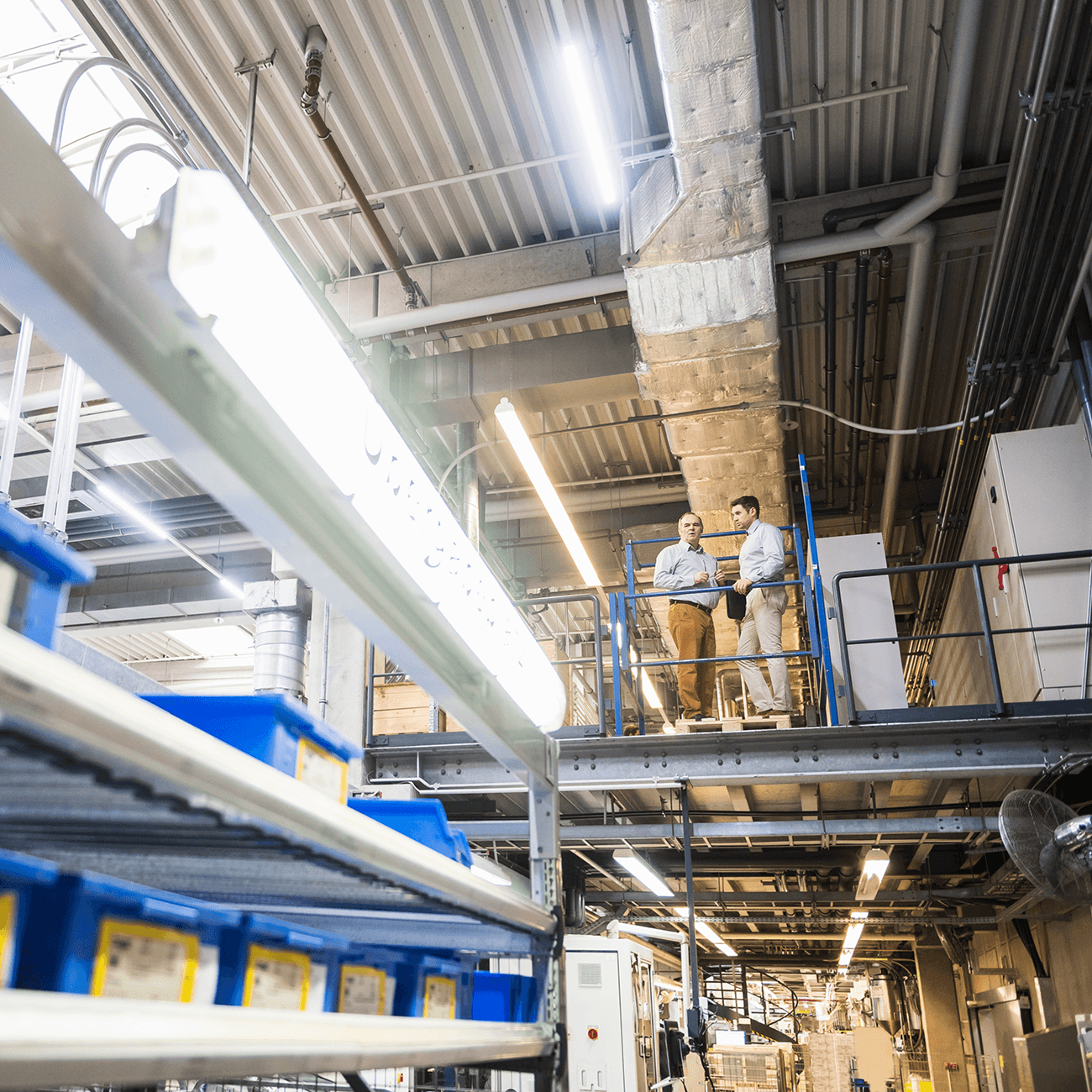 looking on factory shop floor - OEE