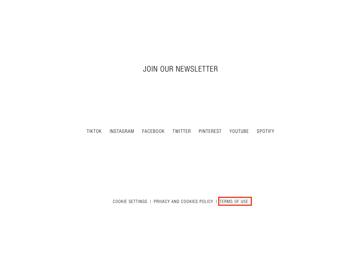 Screenshot from Zara.com