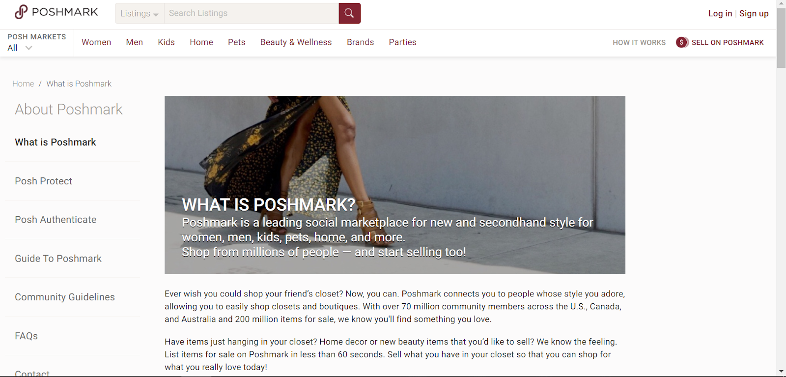 Poshmark fashion c2c marketplace