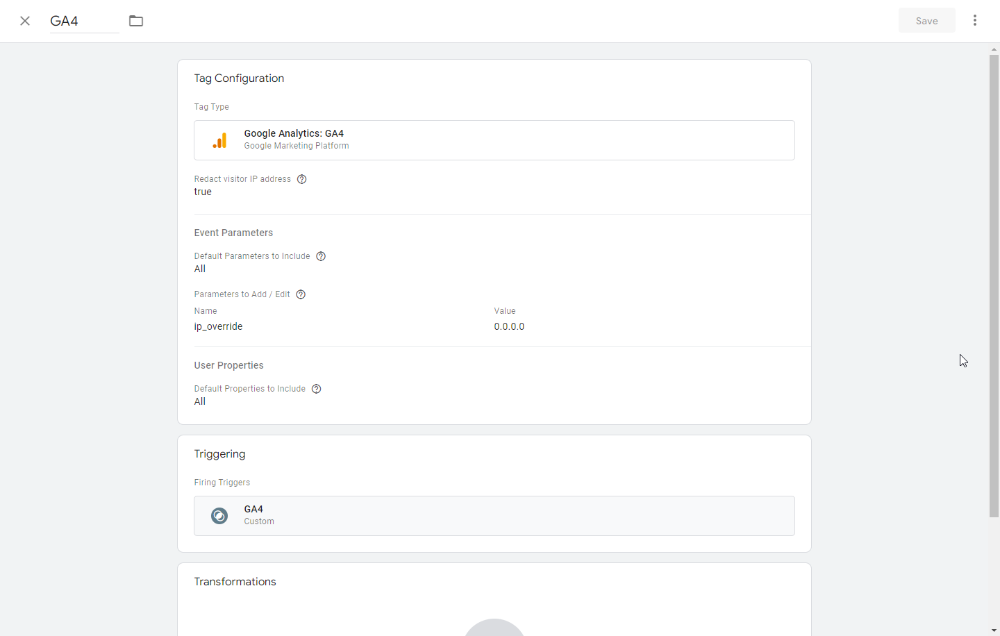 Google Analytics 4 Server-side container tag configuration